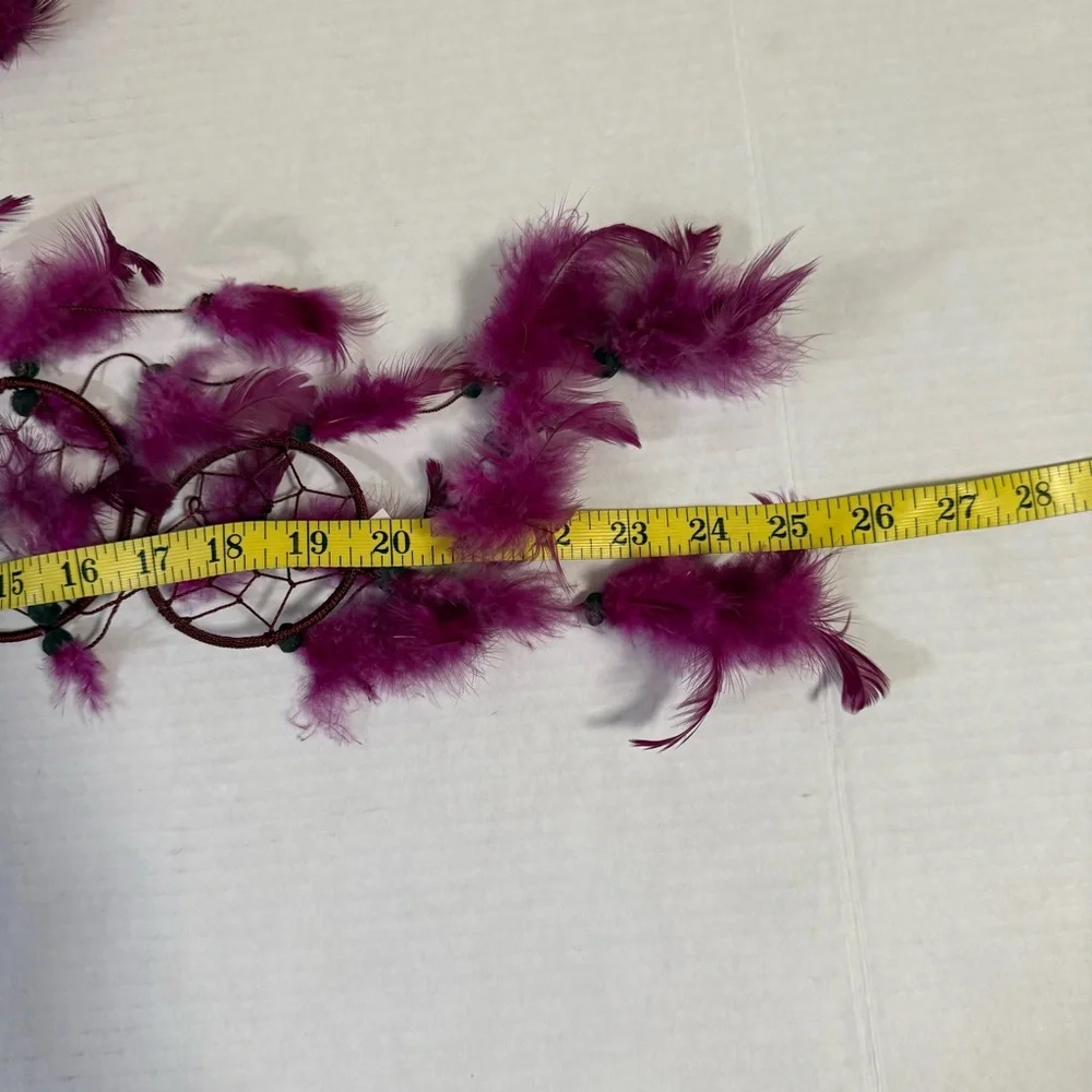 Purple Dream Catcher Large 2ft Dreamcatcher Handmade Feather Mobile Wall Decor